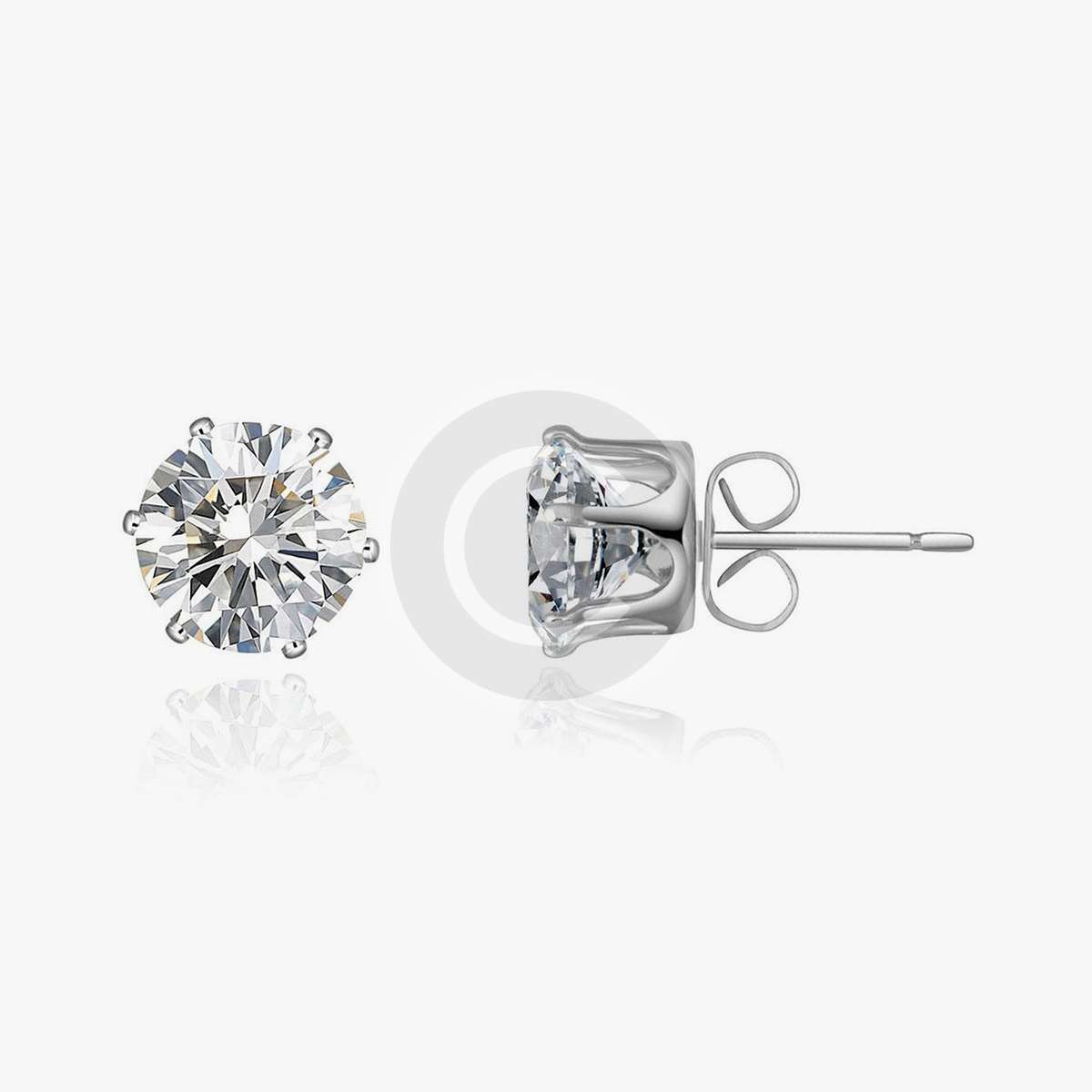 Princess Diamond Stud Earrings
